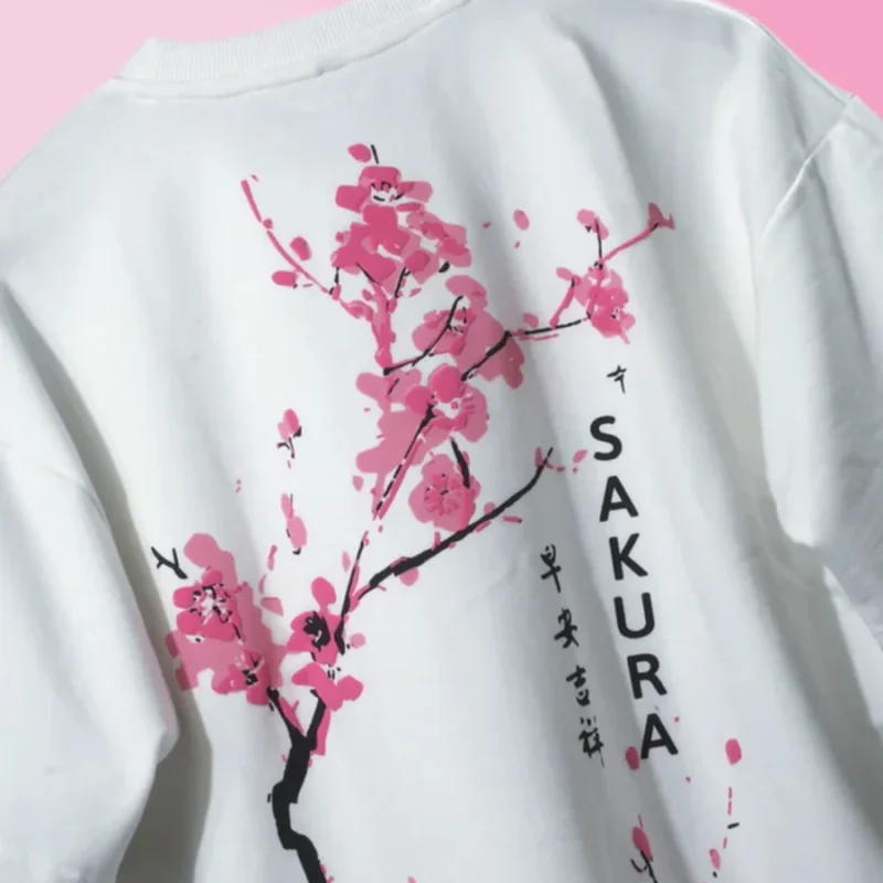 StreetwearStyle_Sakura_White260GSMFrenchTerryCottonOversizeGraphicTeeHGxNoctura-Back